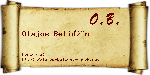 Olajos Belián névjegykártya